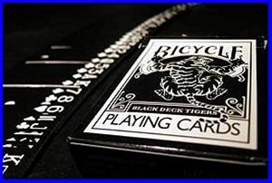 (image for) Black Tiger Deck - White Pips - Click Image to Close